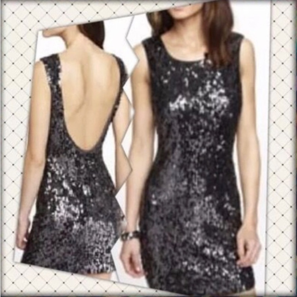 Backless Sequin Party Dress